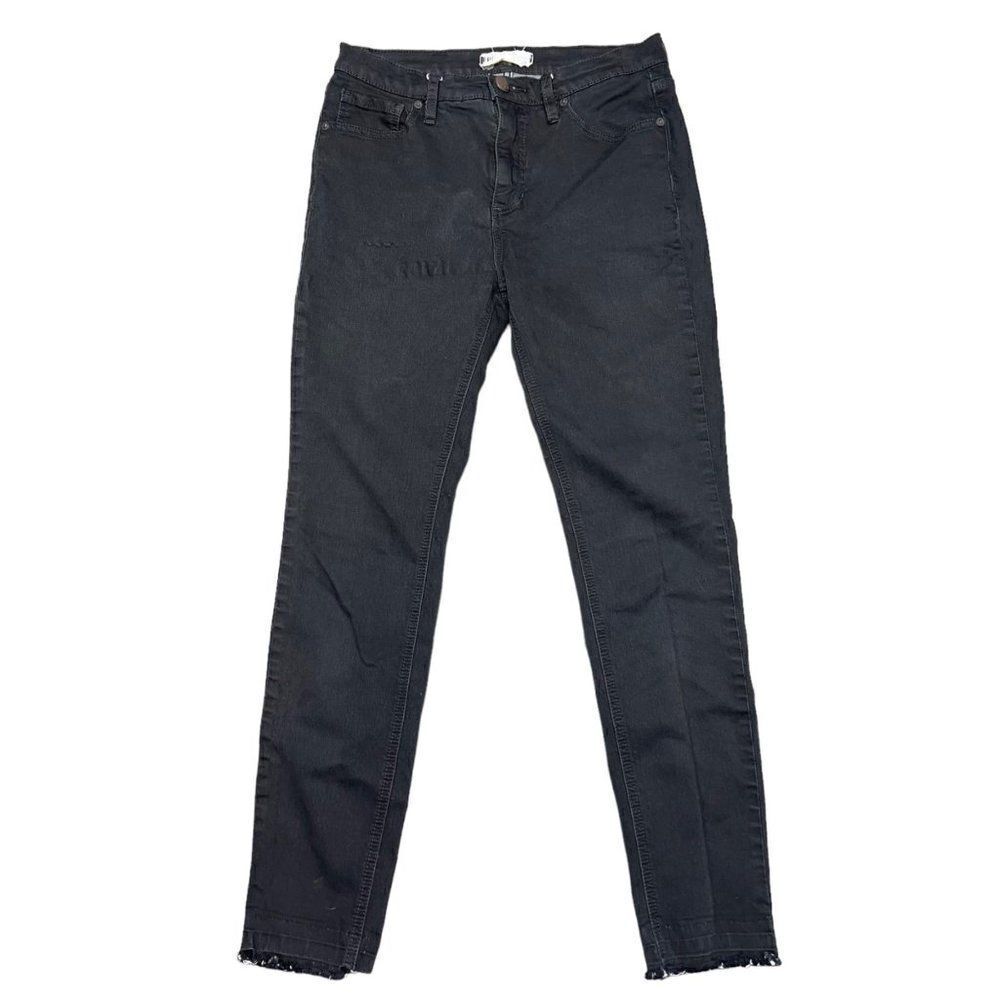 Free People Black Jeggings Pants Frayed Hem Black Women's 27‎